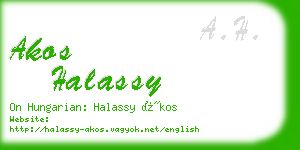 akos halassy business card